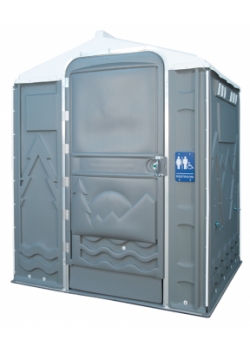 PolyPortable Restroom - Port a Potty - Gray Senator PPSENT-05 - Click Image to Close